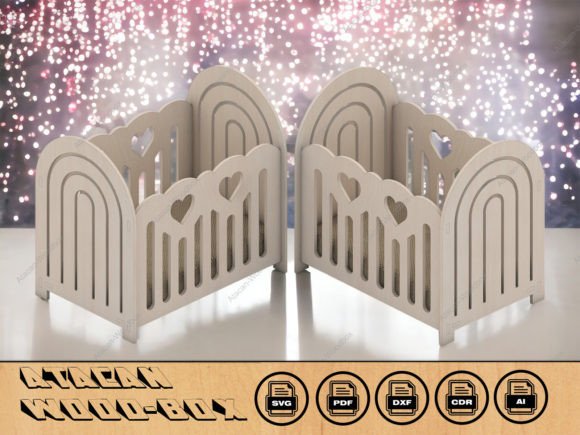 Download DIY Mini Rainbow Cradle Laser Cut Files - Premium Resources