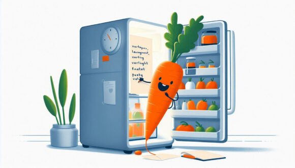 Download A Carrot Writing Poetry in the Fridge - Premium Resources